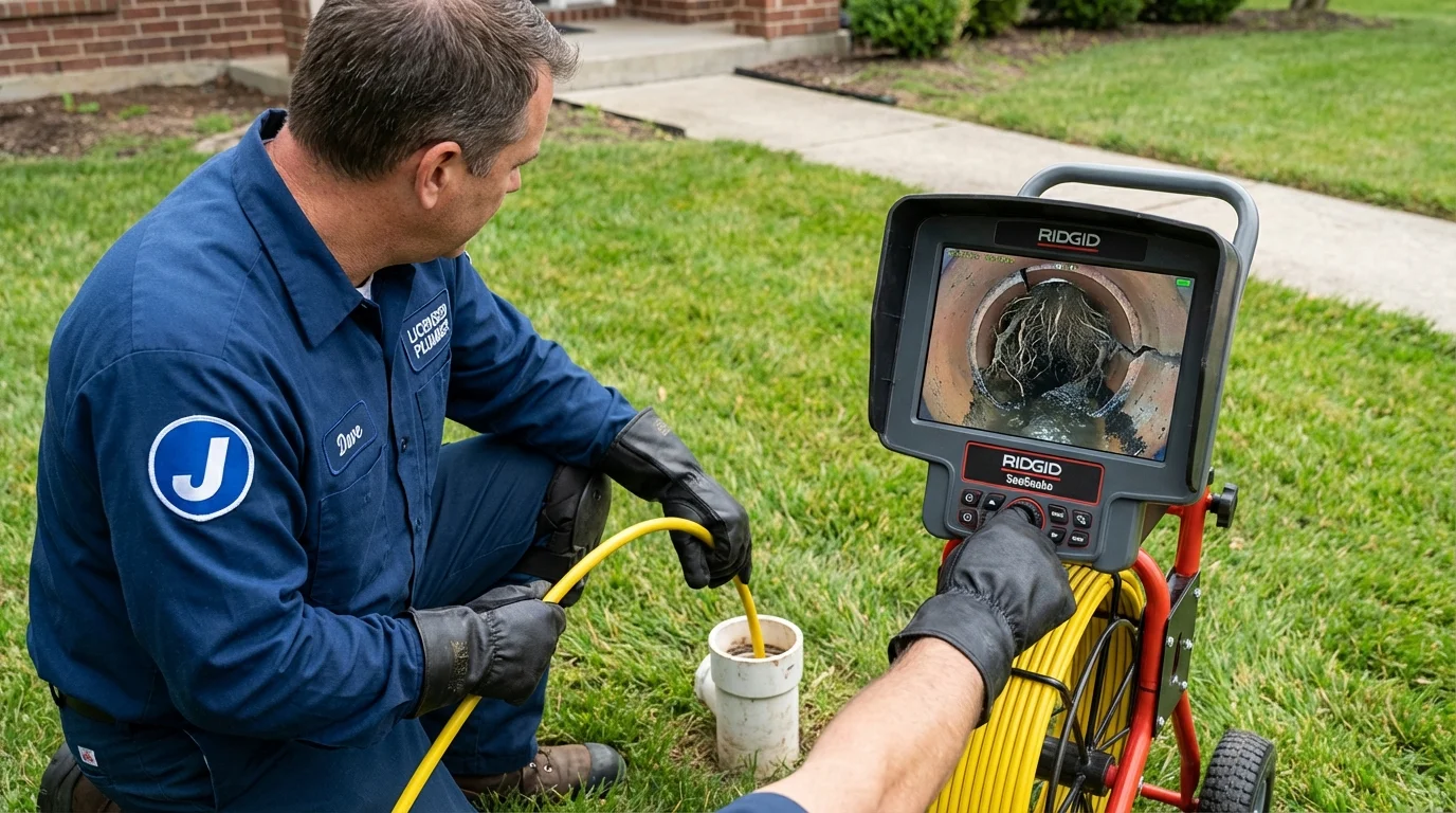 Sewer camera inspection being performed by Johns Plumbing LLC in Silverthorne
