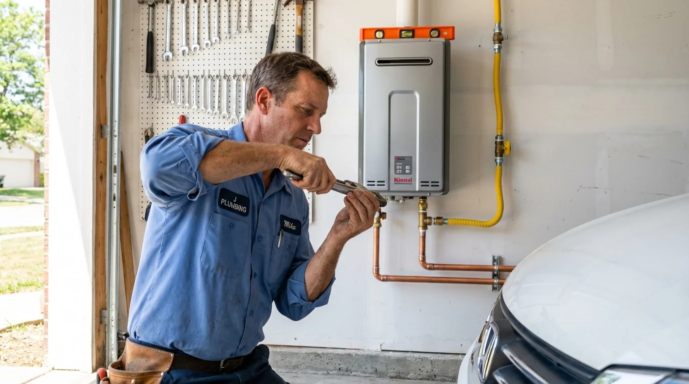 Tankless water heater installation by a Johns Plumbing LLC plumber in Silverthorne